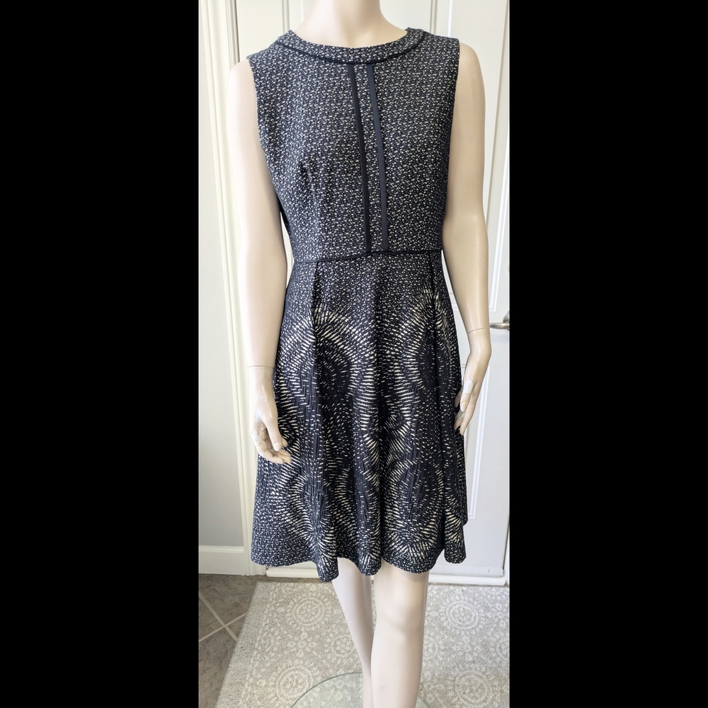 Jeff Banks Black and White Sleeveless Dress
